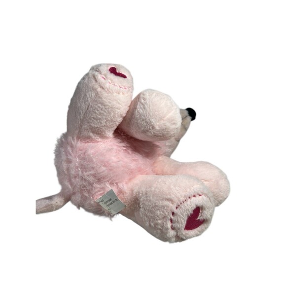 Inter-American Fuzzy Poodle Pink Stuffed Plush Toy 11" Heart Feet Holiday Home - Picture 10 of 16